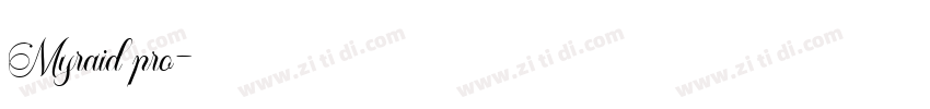 Myraid pro字体转换